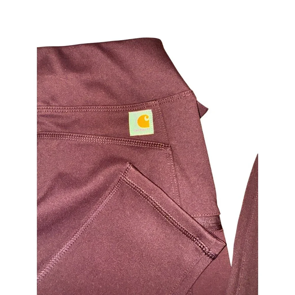 Carhartt Womens Fitted Stretch Work Pants In Deep Purple/Maroon Size XS - Picture 12 of 12